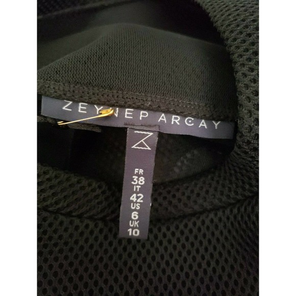 Zeynep Arcay Crew Neck Long Sleeve Pullover Sweatshirt Top Black Sz US 6 (B4 - Picture 5 of 5